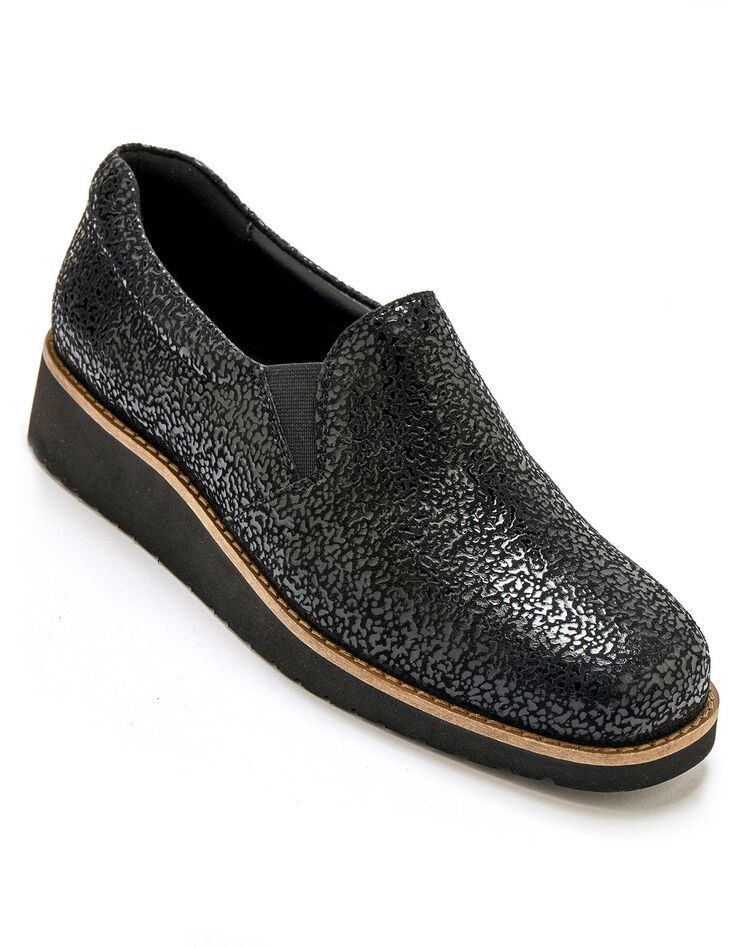 Sans-gêne élastiqués Grande largeur en cuir fantaisie (noir) Sans-gêne élastiqués Grande largeur en cuir fantaisie (noir)