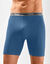 Boxer long coupe short - lot de 2 (noir + bleu gris&eacute;)