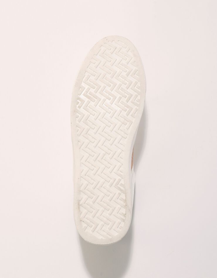 Baskets platefome à empiècements cuivrés - blanc/beige (blanc / beige)