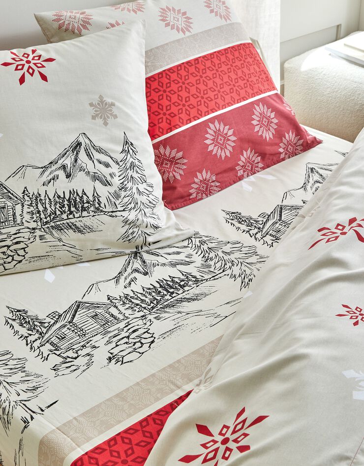Linge de lit Montana en flanelle (rouge)