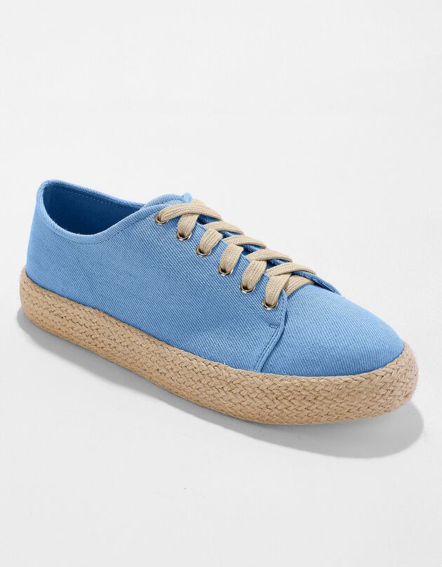 Tennis compensées semelle corde (denim)