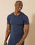 T-shirt sous-vêtement homme col rond manches courte chaleur modérée - lot de 2 (marine)