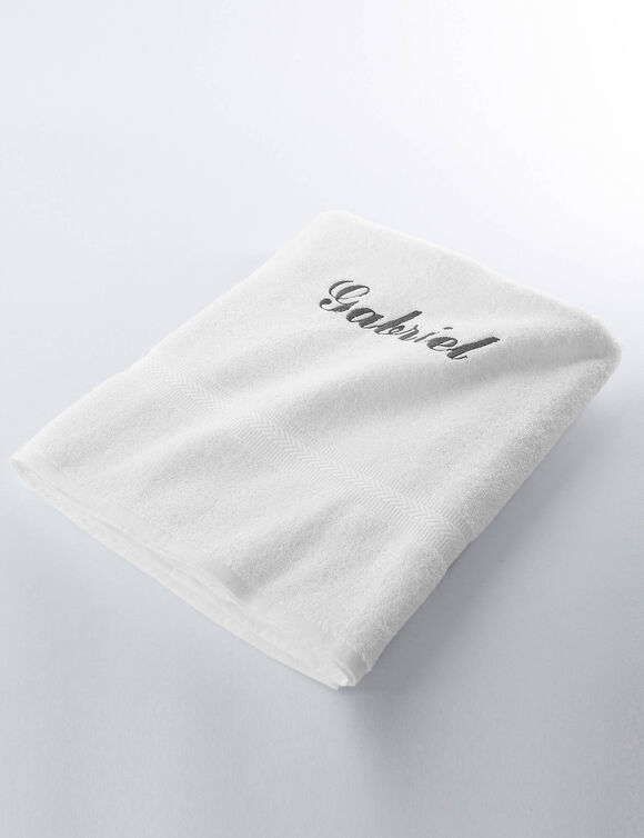 Collection serviettes de bain personnalisables confort moelleux (blanc)