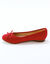 Ballerines plates microfibre (rouge fonc&eacute;)