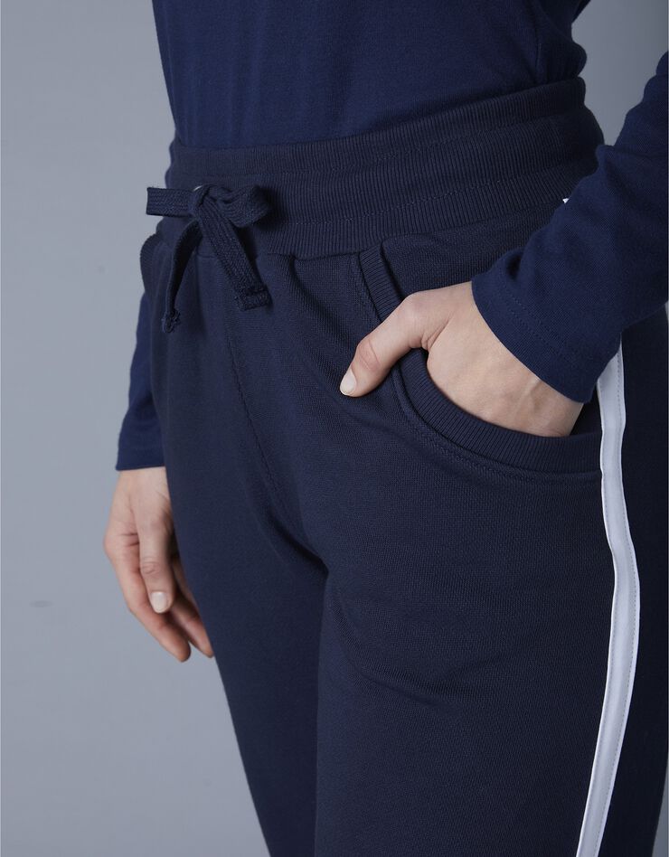 Pantacourt blousant bicolore (marine / blanc) Pantacourt blousant bicolore (marine / blanc)
