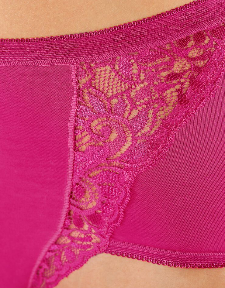 Culotte super maxi dentelle - lot de 3 (pêche / fuchsia / bleu) Culotte super maxi dentelle - lot de 3 (pêche / fuchsia / bleu)