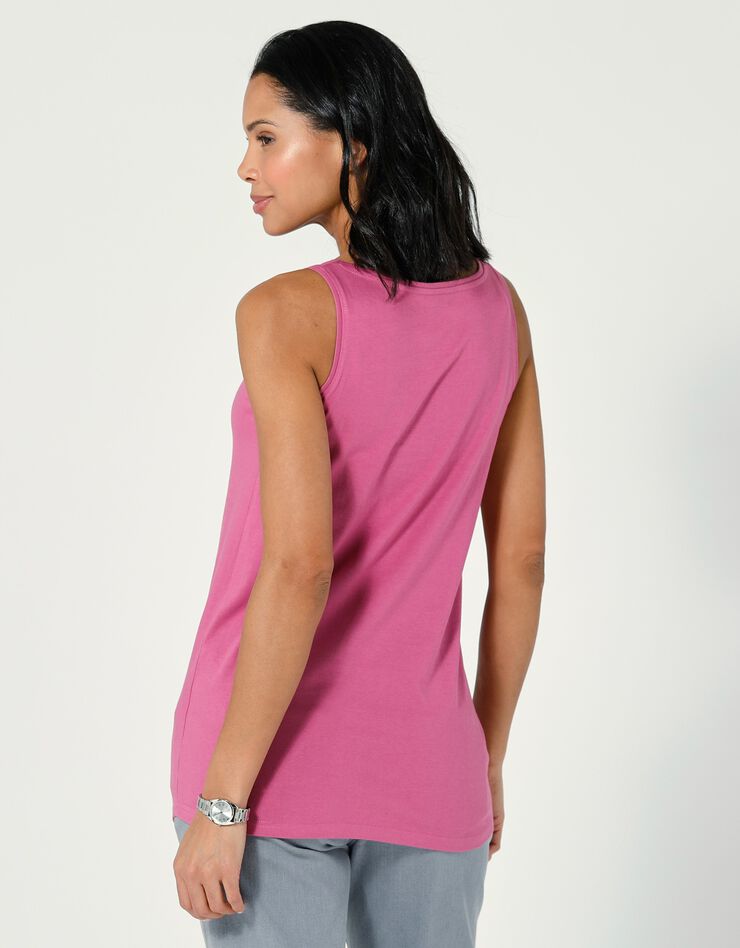 Débardeur uni en coton bio, éco-responsable (bois de rose)