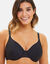 Soutien-gorge moulé microfibre satinée Unseen - avec armatures (noir)