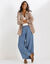 Pantalon large en jean l&eacute;ger, taille &eacute;lastiqu&eacute;e (bleached)