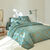 Linge de lit Geoffroy en coton à motifs graphiques (eucalyptus)