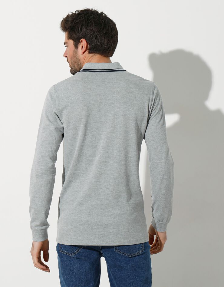 Tee-shirt de travail col rond manches longues Kariban 100% coton Gris Chiné XXL | Leroy Merlin
