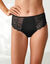 Culotte microfibre et dentelle stretch forme maxi taille haute - lot de 2 (noir + violine)