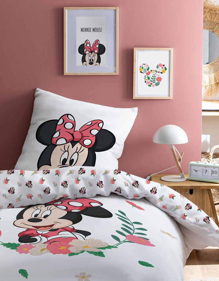 Parure de lit Minnie Mouse® - coton (blanc / rose)