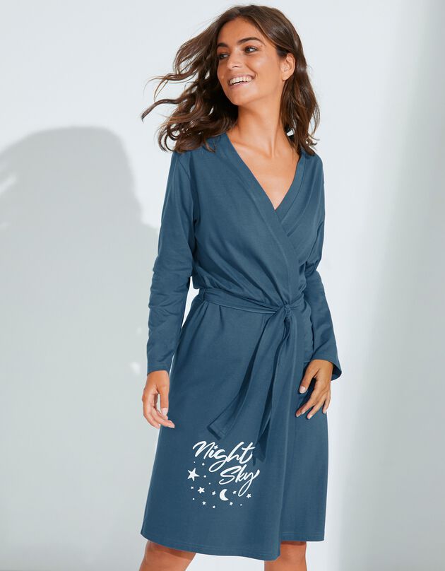 Peignoir maille jersey imprimé "Night" (bleu foncé) Peignoir maille jersey imprimé "Night" (bleu foncé)