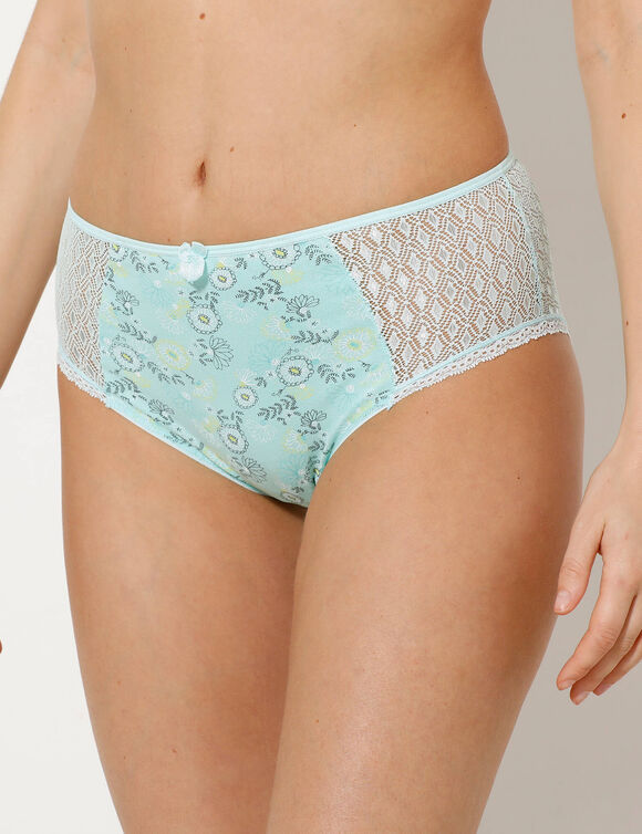 Culotte maxi coton imprimé « printemps" Coria – Lot de 2 (aqua)