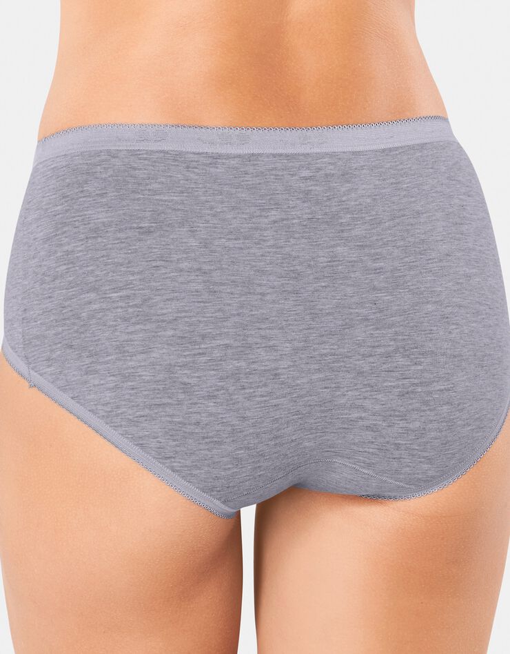 Culotte midi Basic - lot de 3 (gris chiné) Culotte midi Basic - lot de 3 (gris chiné)