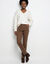 Pantalon droit gainant - petite stature entrej. 75 cm (marron)