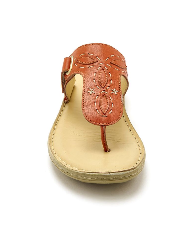 Mules entredoigts en cuir (corail) Mules entredoigts en cuir (corail)
