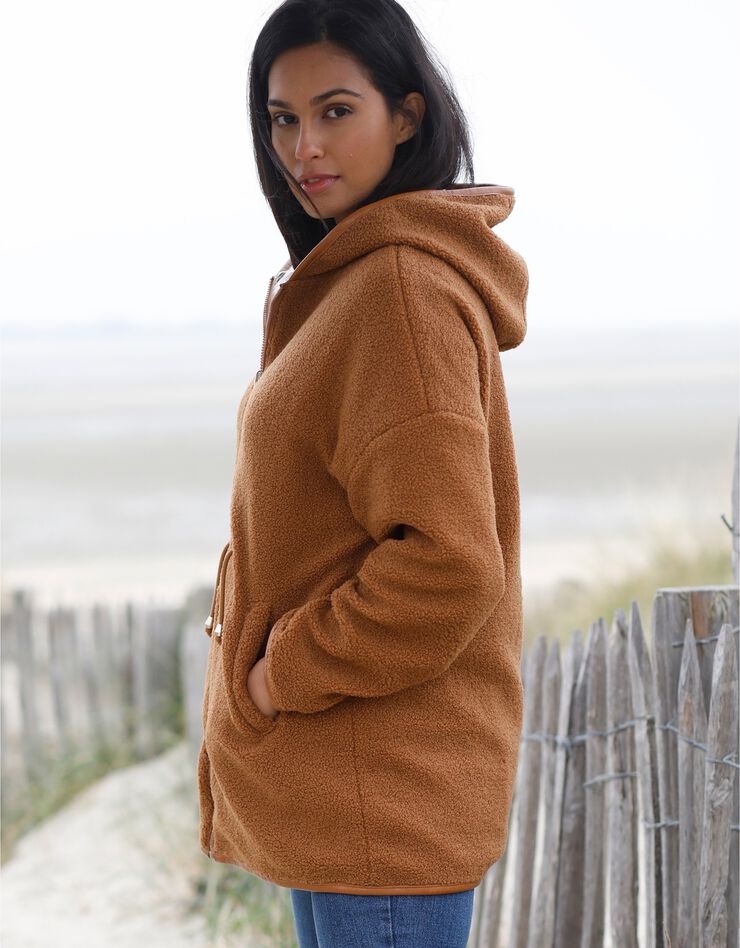 Parka bouclette métallisée réversible (caramel / doré) Parka bouclette métallisée réversible (caramel / doré)
