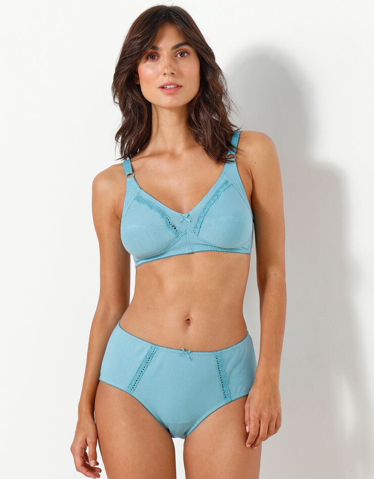 Culotte maxi en coton ajouré - Lot de 2 (bleu + lavande)