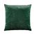Coussin carré velours motif feuilles (vert sapin)