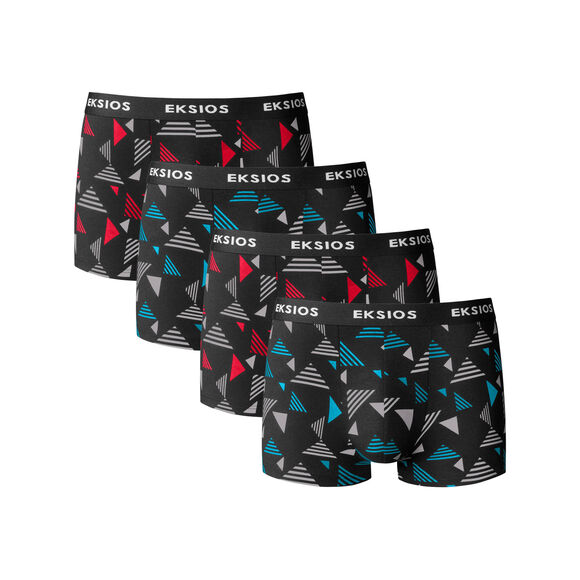 Boxer imprimé géométrique - lot de 4 (noir)