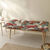 Long coussin de sol imprimé "géométrique" (terracotta / caramel / eucalyptus)