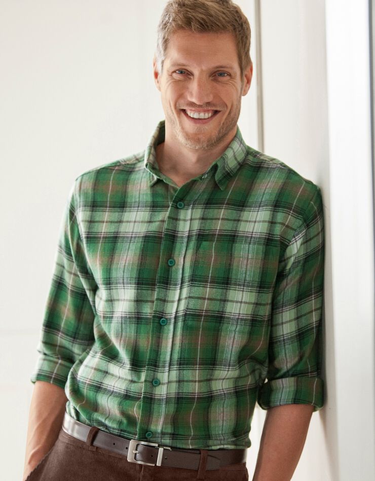 Chemise carreaux flanelle - lot de 2 coloris (carreaux vert / bordeaux) Chemise carreaux flanelle - lot de 2 coloris (carreaux vert / bordeaux)