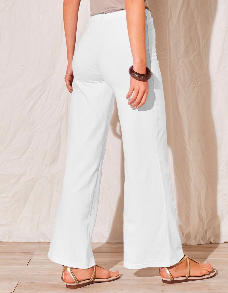 Pantalon large maille fluide (blanc) Pantalon large maille fluide (blanc)