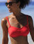 Haut de maillot de bain avec armatures Solaro - forme bandeau (grenadine)