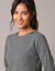 T-shirt col rond, maille grattée (anthracite chiné)