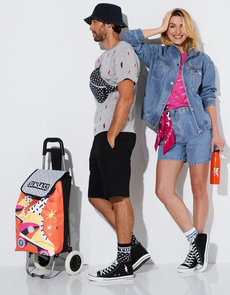 Chariot de courses pliable collection Lulu la nantaise (orange) Chariot de courses pliable collection Lulu la nantaise (orange)