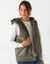 Parka imperméable fourrée, sans manches (kaki)