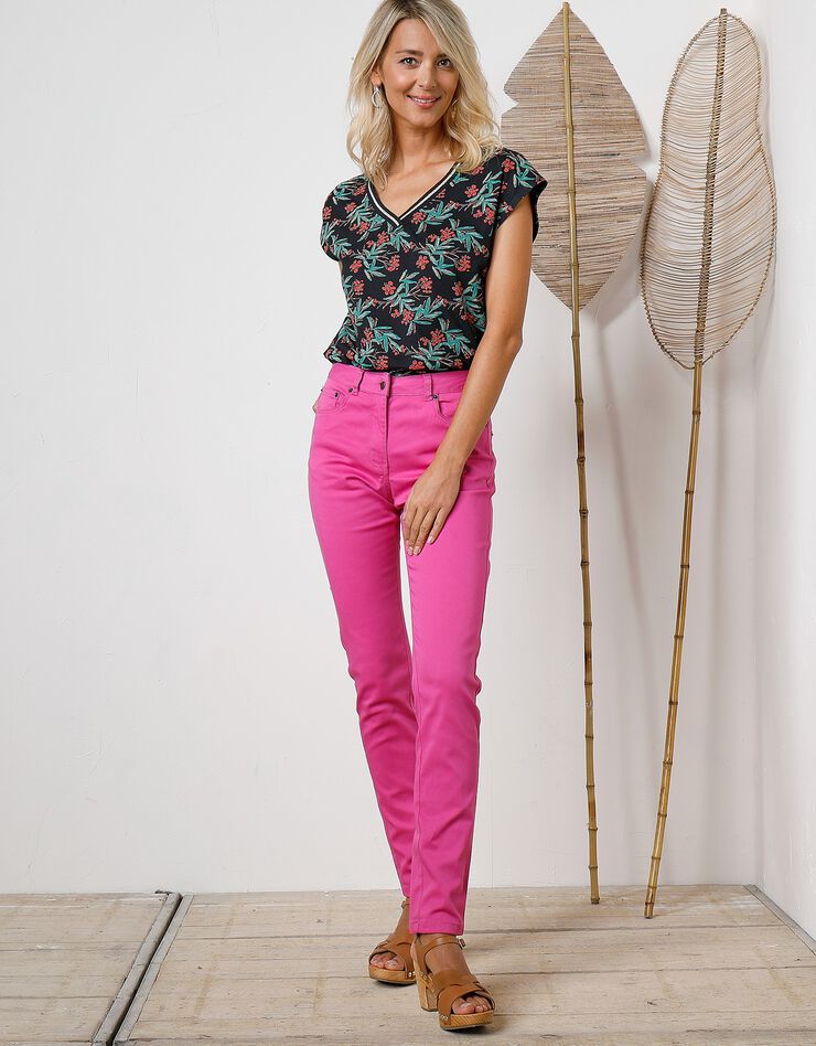 Pantalon fuselé couleur (rose) Pantalon fuselé couleur (rose)