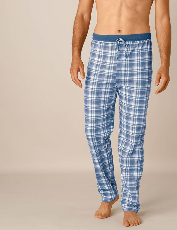 Pantalon pyjama bas droits - lot de 2 (carreaux bleu / carreaux gris)