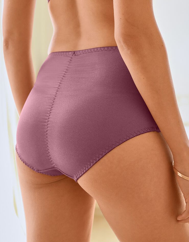 Gainette maille satinée et dentelle Avila - lot de 2 (pourpre + cuivre)