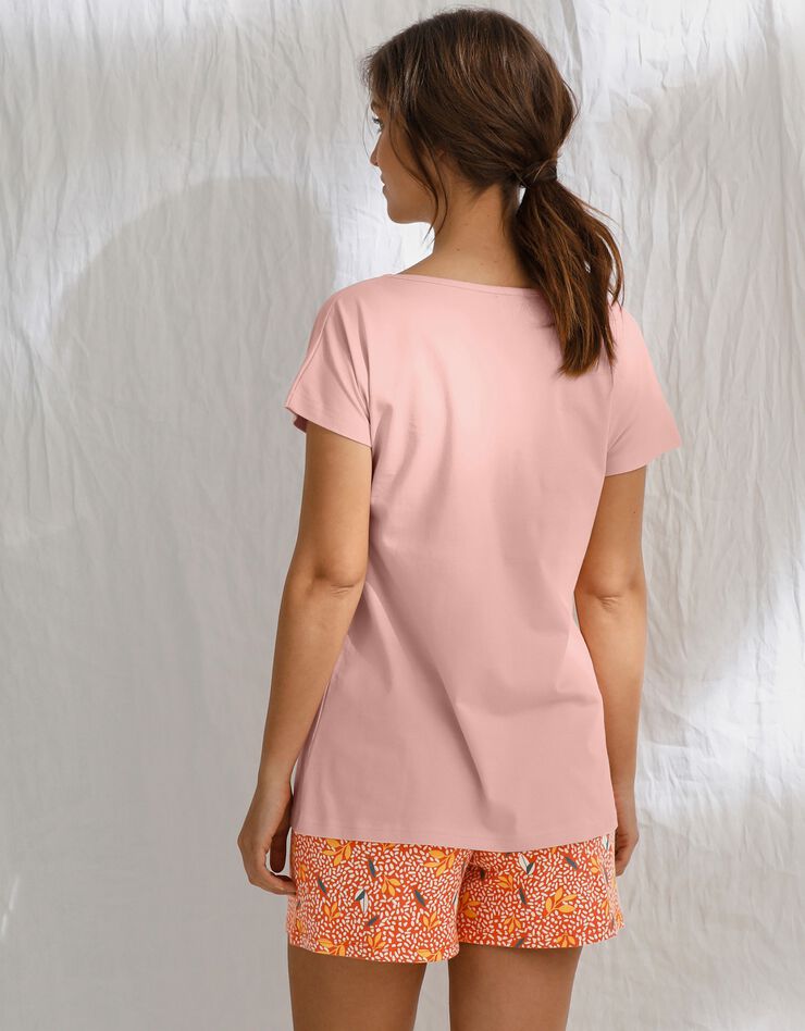 Short imprimé en coton biologique (terracotta) Short imprimé en coton biologique (terracotta)