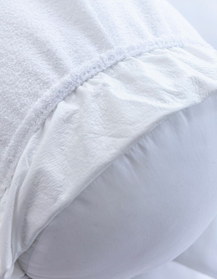 Sous-taie de traversin molleton absorbant - lot de 2 (blanc)