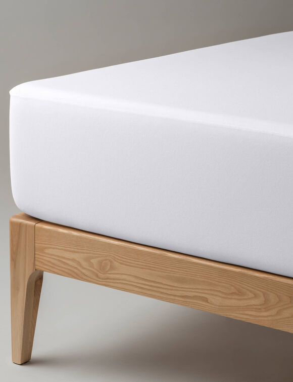 Protège-matelas jersey coton imperméable "Respira" (blanc)