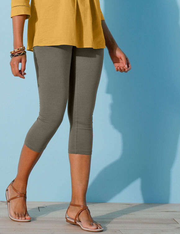 Corsaire extensible taille élastiquée - lot de 3 (kaki + noir + blanc)