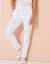 Pantalon jogpant ceinture élastiquée molleton  (blanc)