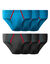 Slip taille confort - lot de 6 (bleu / gris)
