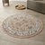 Tapis rond motifs perse (rose)
