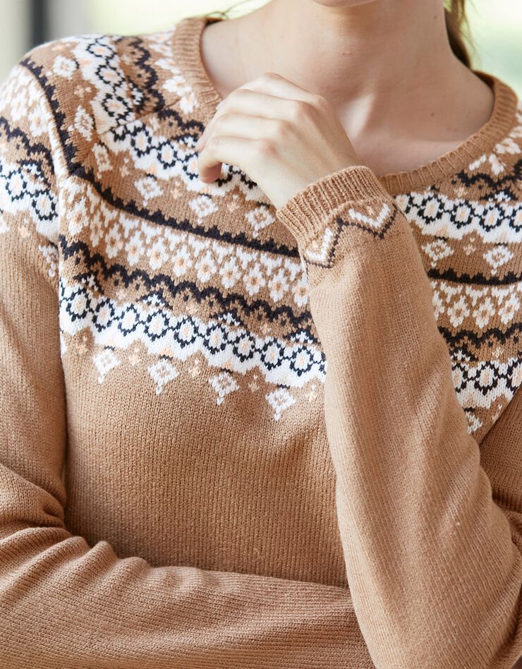 Robe pull jacquard (caramel) Robe pull jacquard (caramel)