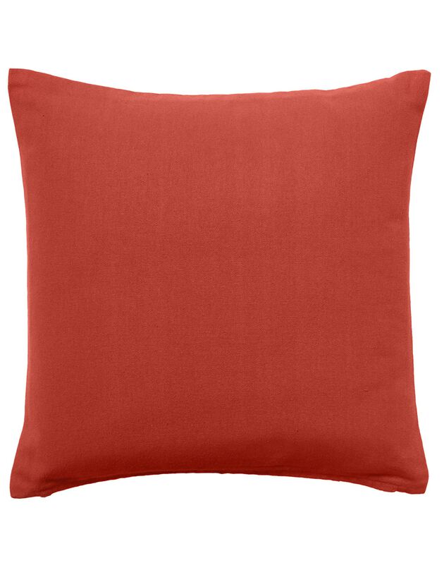 Housse de coussin unie bachette - lot de 2 (terracotta)