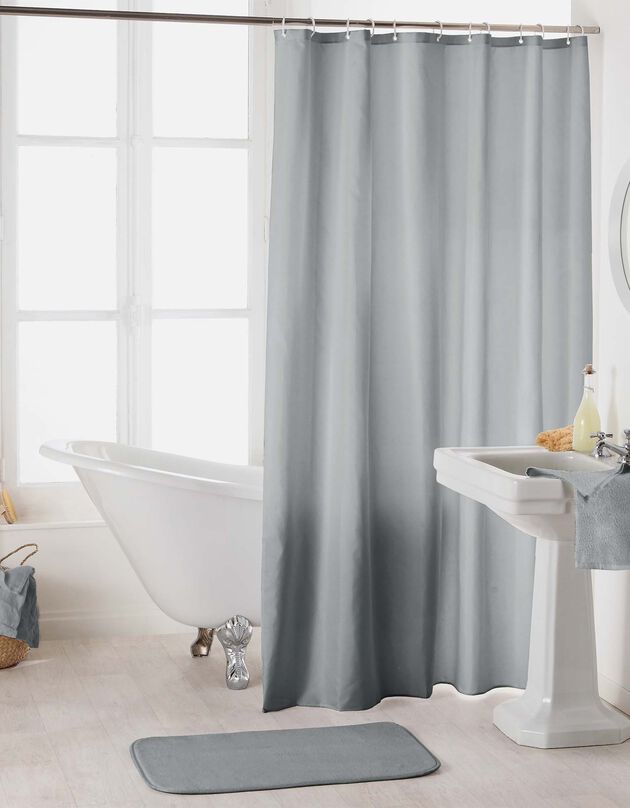 Rideau de douche uni Essencia (gris)