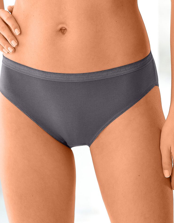 Culotte midi basique - lot de 3 (anthracite + ocre + fuchsia) Culotte midi basique - lot de 3 (anthracite + ocre + fuchsia)