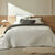 Couvre-lit réversible microfibre matelassée/sherpa (anthracite)