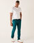 Pantalon chino élastiqué côtés - entrej. 82 cm (bleu pétrole)