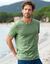 T-shirt col rond manches courtes - lot de 3 (corail + vert sauge + kaki)